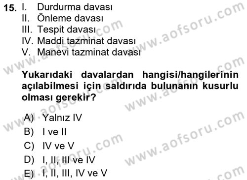 Sosyal Medyaya Giriş Dersi 2021 - 2022 Yılı Yaz Okulu Sınav Soruları 15. Soru