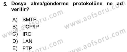 Sosyal Medya Platformları Dersi 2023 - 2024 Yılı (Vize) Ara Sınav Soruları 5. Soru