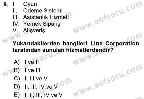 Sosyal Medya Platformları Dersi 2023 - 2024 Yılı (Vize) Ara Sınav Soruları 9. Soru