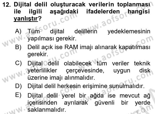 Sosyal Medya Platformları Dersi 2023 - 2024 Yılı (Final) Dönem Sonu Sınav Soruları 12. Soru