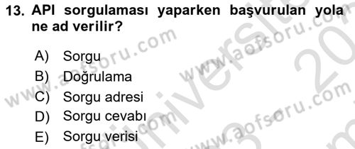 Sosyal Medya Platformları Dersi 2023 - 2024 Yılı (Final) Dönem Sonu Sınav Soruları 13. Soru