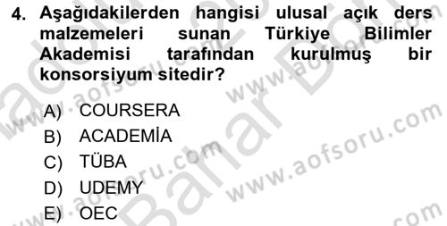 Sosyal Medya Platformları Dersi 2023 - 2024 Yılı (Final) Dönem Sonu Sınav Soruları 4. Soru