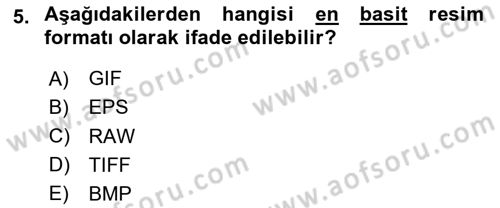 Sosyal Medya Platformları Dersi 2023 - 2024 Yılı (Final) Dönem Sonu Sınav Soruları 5. Soru