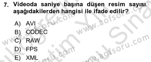 Sosyal Medya Platformları Dersi 2023 - 2024 Yılı (Final) Dönem Sonu Sınav Soruları 7. Soru