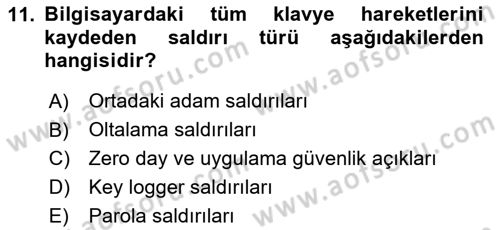 Sosyal Medya Platformları Dersi 2024 - 2025 Yılı (Final) Dönem Sonu Sınav Soruları 11. Soru