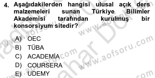 Sosyal Medya Platformları Dersi 2024 - 2025 Yılı (Final) Dönem Sonu Sınav Soruları 4. Soru