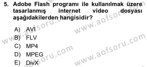 Sosyal Medya Platformları Dersi 2024 - 2025 Yılı (Final) Dönem Sonu Sınav Soruları 5. Soru