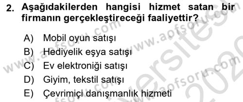 Medya Girişimciliği Dersi 2019 - 2020 Yılı (Final) Dönem Sonu Sınav Soruları 2. Soru