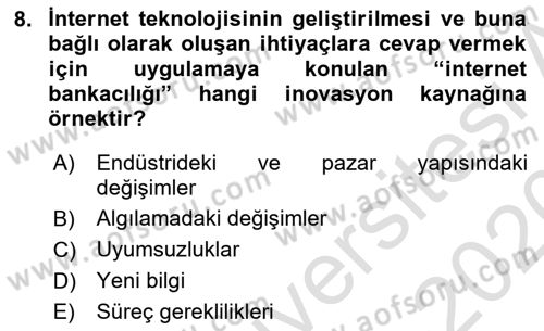Medya Girişimciliği Dersi 2019 - 2020 Yılı (Final) Dönem Sonu Sınav Soruları 8. Soru