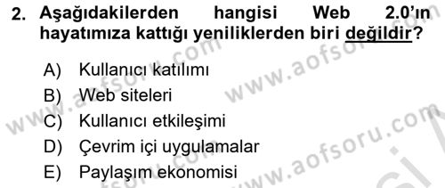 Dijital Çağda Reklam Dersi 2021 - 2022 Yılı (Final) Dönem Sonu Sınav Soruları 2. Soru