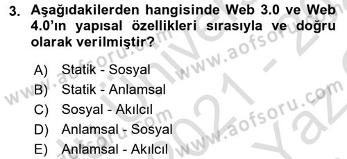 Dijital Çağda Reklam Dersi 2021 - 2022 Yılı Yaz Okulu Sınav Soruları 3. Soru