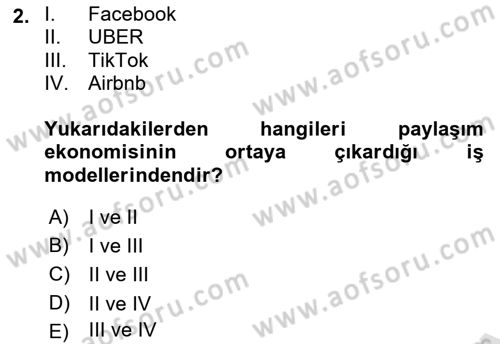 Dijital Çağda Reklam Dersi 2023 - 2024 Yılı (Vize) Ara Sınav Soruları 2. Soru