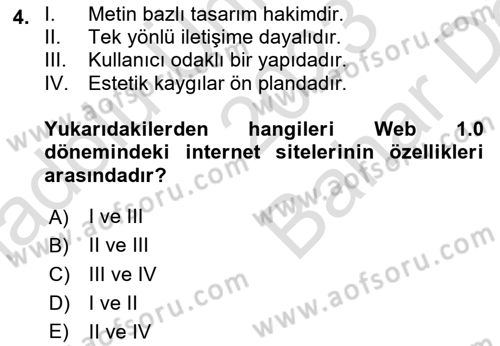 Dijital Çağda Reklam Dersi 2023 - 2024 Yılı (Vize) Ara Sınav Soruları 4. Soru
