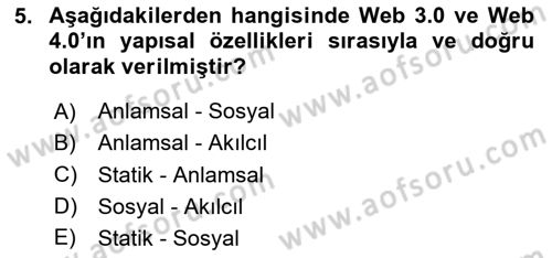 Dijital Çağda Reklam Dersi 2023 - 2024 Yılı (Vize) Ara Sınav Soruları 5. Soru