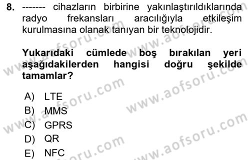 Dijital Çağda Reklam Dersi 2023 - 2024 Yılı (Final) Dönem Sonu Sınav Soruları 8. Soru