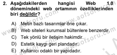 Dijital Çağda Reklam Dersi 2024 - 2025 Yılı (Vize) Ara Sınav Soruları 2. Soru