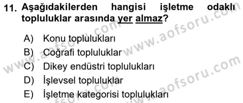 Dijital Medya ve Tüketici Dersi 2021 - 2022 Yılı (Vize) Ara Sınav Soruları 11. Soru