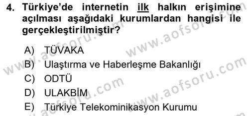 Dijital Medya ve Tüketici Dersi 2021 - 2022 Yılı (Vize) Ara Sınav Soruları 4. Soru