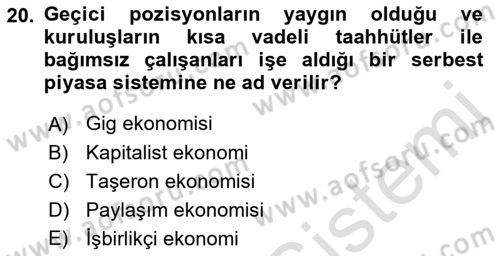 Dijital Medya ve Tüketici Dersi 2022 - 2023 Yılı (Vize) Ara Sınav Soruları 20. Soru