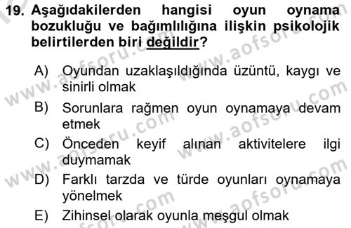 Dijital Medya ve Tüketici Dersi 2022 - 2023 Yılı (Final) Dönem Sonu Sınav Soruları 19. Soru