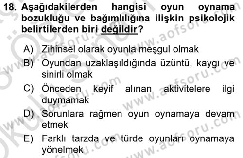 Dijital Medya ve Tüketici Dersi 2022 - 2023 Yılı Yaz Okulu Sınav Soruları 18. Soru