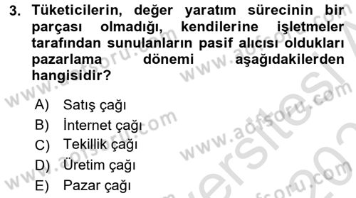Dijital Medya ve Tüketici Dersi 2022 - 2023 Yılı Yaz Okulu Sınav Soruları 3. Soru
