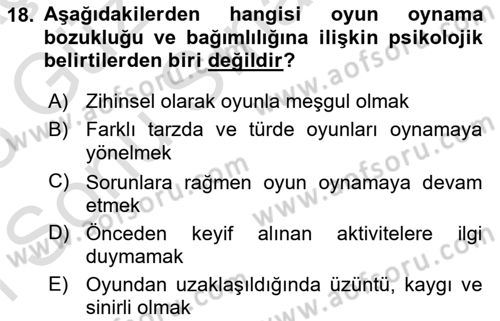 Dijital Medya ve Tüketici Dersi 2024 - 2025 Yılı (Final) Dönem Sonu Sınav Soruları 18. Soru