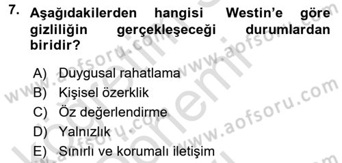 Dijital Medya ve Tüketici Dersi 2024 - 2025 Yılı (Final) Dönem Sonu Sınav Soruları 7. Soru