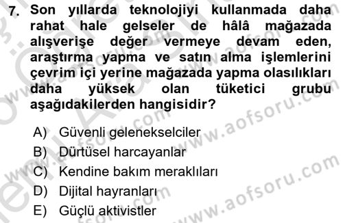 Dijital Medya ve Tüketici Dersi 2025 - 2026 Yılı (Vize) Ara Sınav Soruları 7. Soru