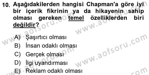 Dijital Medya ve Tüketici Dersi 2025 - 2026 Yılı (Final) Dönem Sonu Sınav Soruları 10. Soru