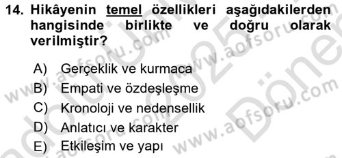 Dijital Medya ve Tüketici Dersi 2025 - 2026 Yılı (Final) Dönem Sonu Sınav Soruları 14. Soru