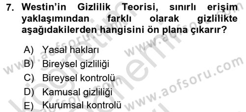 Dijital Medya ve Tüketici Dersi 2025 - 2026 Yılı (Final) Dönem Sonu Sınav Soruları 7. Soru