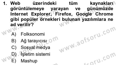 Dijital Medya ve Tüketici Dersi 2025 - 2026 Yılı Yaz Okulu Sınav Soruları 1. Soru
