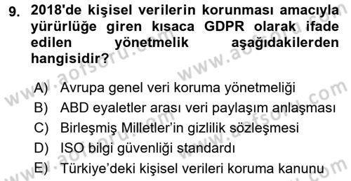 Dijital Medya ve Tüketici Dersi 2025 - 2026 Yılı Yaz Okulu Sınav Soruları 9. Soru