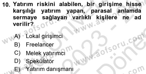 Sosyal Medya Yönetimi Dersi 2023 - 2024 Yılı (Final) Dönem Sonu Sınav Soruları 10. Soru