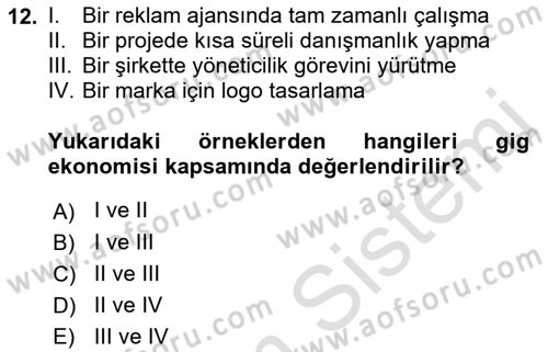 Sosyal Medya Yönetimi Dersi 2023 - 2024 Yılı (Final) Dönem Sonu Sınav Soruları 12. Soru