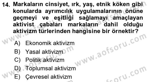 Sosyal Medya Yönetimi Dersi 2023 - 2024 Yılı (Final) Dönem Sonu Sınav Soruları 14. Soru