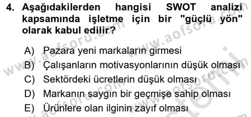 Sosyal Medya Yönetimi Dersi 2023 - 2024 Yılı Yaz Okulu Sınav Soruları 4. Soru