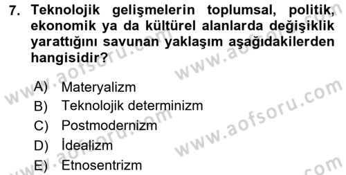 Sosyal Medya Yönetimi Dersi 2024 - 2025 Yılı (Vize) Ara Sınav Soruları 7. Soru