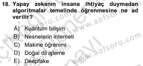 Sosyal Medya Yönetimi Dersi 2024 - 2025 Yılı (Final) Dönem Sonu Sınav Soruları 18. Soru