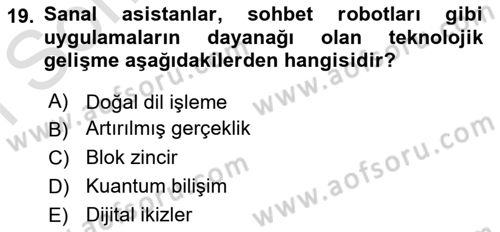 Sosyal Medya Yönetimi Dersi 2024 - 2025 Yılı (Final) Dönem Sonu Sınav Soruları 19. Soru