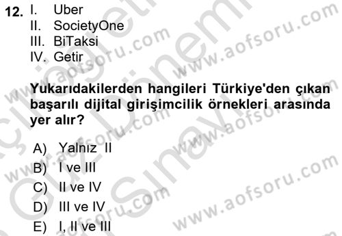 Sosyal Medya Yönetimi Dersi 2025 - 2026 Yılı (Final) Dönem Sonu Sınav Soruları 12. Soru