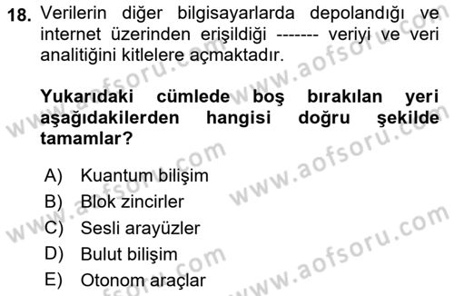 Sosyal Medya Yönetimi Dersi 2025 - 2026 Yılı (Final) Dönem Sonu Sınav Soruları 18. Soru
