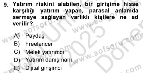 Sosyal Medya Yönetimi Dersi 2025 - 2026 Yılı (Final) Dönem Sonu Sınav Soruları 9. Soru