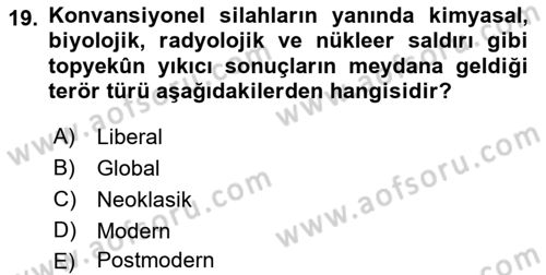 Sosyal Medya ve Propaganda Dersi 2021 - 2022 Yılı (Final) Dönem Sonu Sınav Soruları 19. Soru