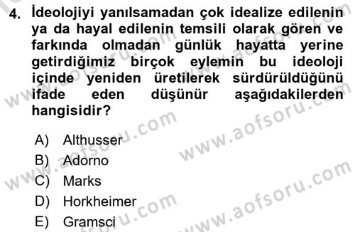 Sosyal Medya ve Propaganda Dersi 2021 - 2022 Yılı (Final) Dönem Sonu Sınav Soruları 4. Soru