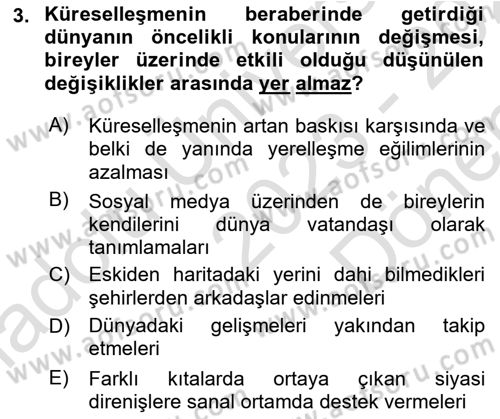 Sosyal Medya ve Propaganda Dersi 2023 - 2024 Yılı (Final) Dönem Sonu Sınav Soruları 3. Soru