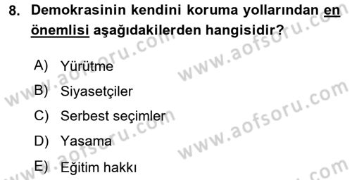 Sosyal Medya ve Propaganda Dersi 2023 - 2024 Yılı (Final) Dönem Sonu Sınav Soruları 8. Soru