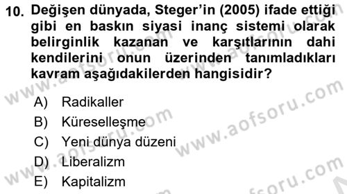 Sosyal Medya ve Propaganda Dersi 2023 - 2024 Yılı Yaz Okulu Sınav Soruları 10. Soru