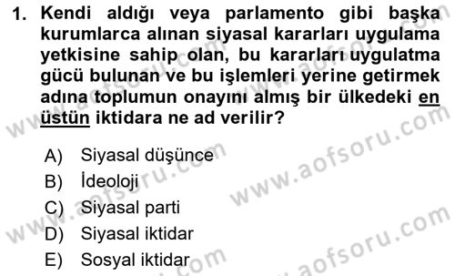 Sosyal Medya ve Siyasal İletişim Dersi 2020 - 2021 Yılı Yaz Okulu Sınav Soruları 1. Soru